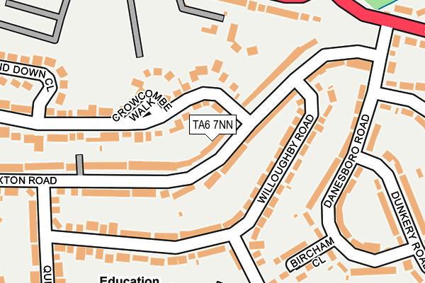 TA6 7NN map - OS OpenMap – Local (Ordnance Survey)
