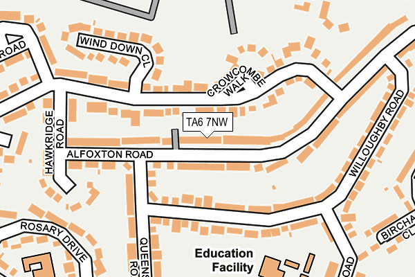 TA6 7NW map - OS OpenMap – Local (Ordnance Survey)