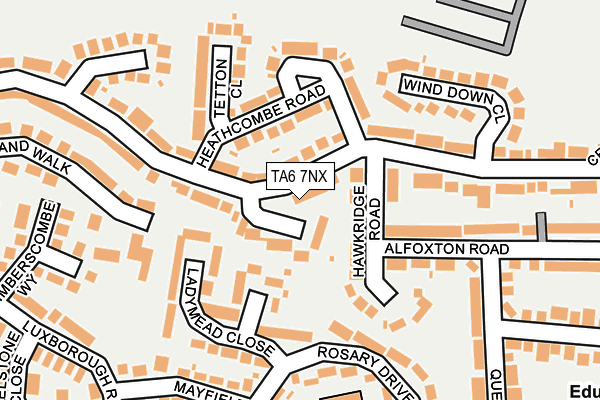 TA6 7NX map - OS OpenMap – Local (Ordnance Survey)