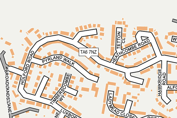 TA6 7NZ map - OS OpenMap – Local (Ordnance Survey)