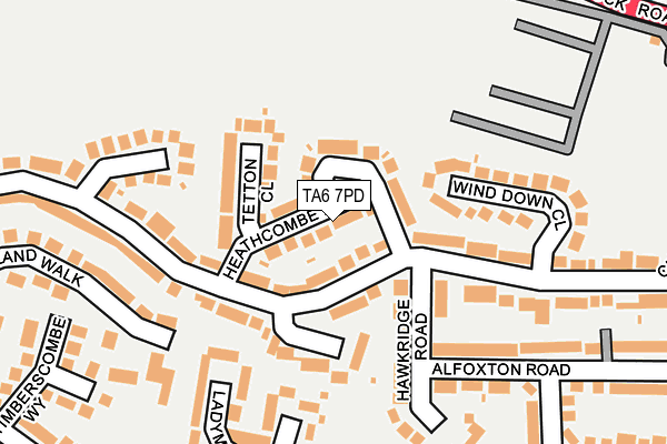 TA6 7PD map - OS OpenMap – Local (Ordnance Survey)