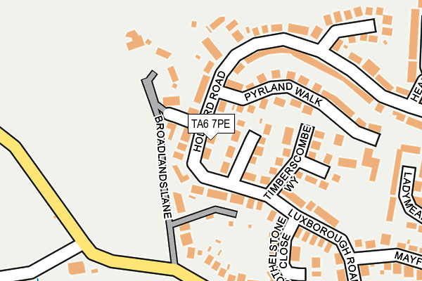 TA6 7PE map - OS OpenMap – Local (Ordnance Survey)