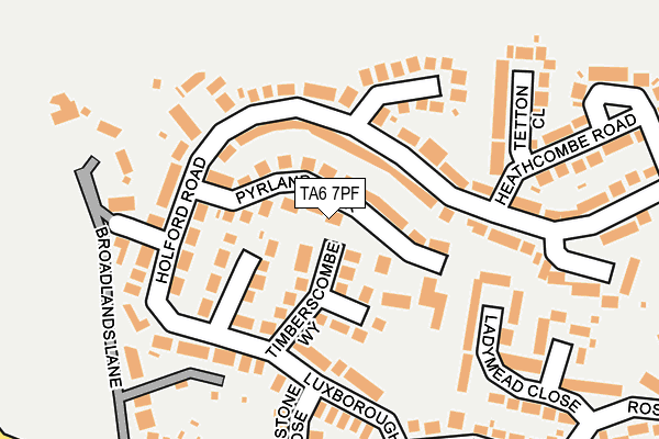 TA6 7PF map - OS OpenMap – Local (Ordnance Survey)