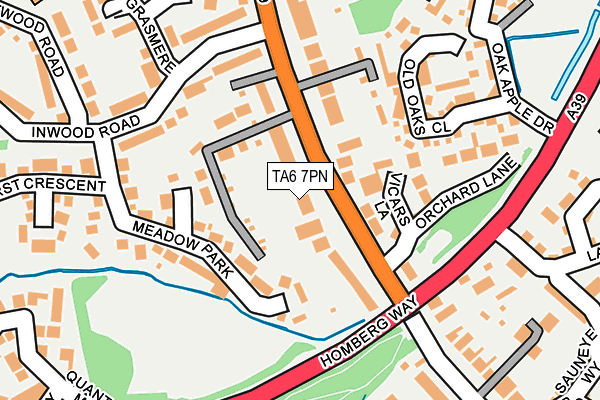 TA6 7PN map - OS OpenMap – Local (Ordnance Survey)