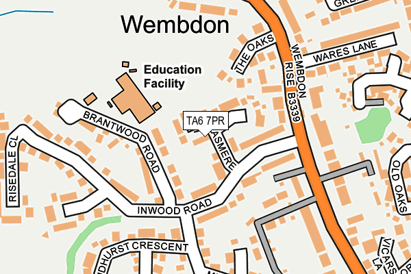 TA6 7PR map - OS OpenMap – Local (Ordnance Survey)