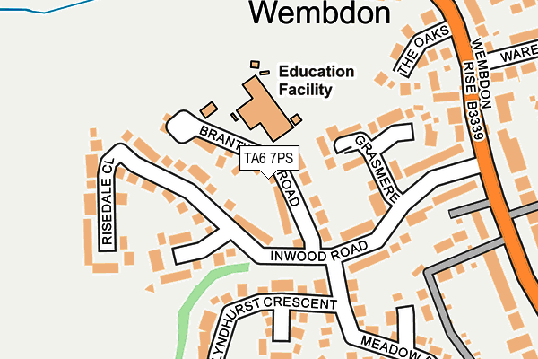 TA6 7PS map - OS OpenMap – Local (Ordnance Survey)