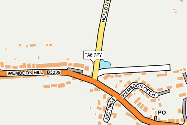 TA6 7PY map - OS OpenMap – Local (Ordnance Survey)