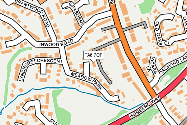 TA6 7QF map - OS OpenMap – Local (Ordnance Survey)