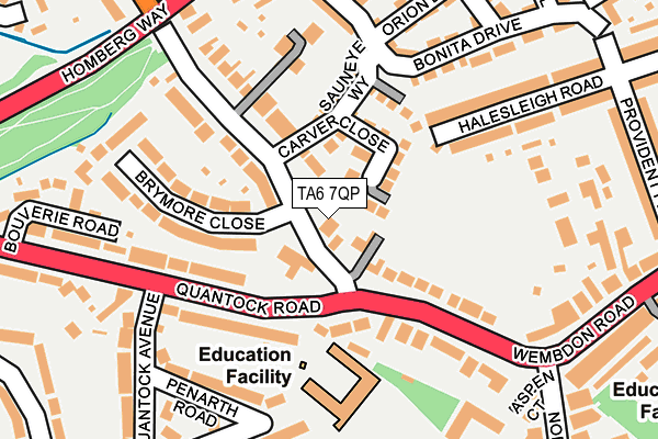 TA6 7QP map - OS OpenMap – Local (Ordnance Survey)