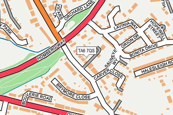 TA6 7QS map - OS OpenMap – Local (Ordnance Survey)