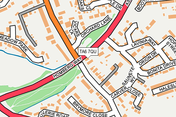 TA6 7QU map - OS OpenMap – Local (Ordnance Survey)