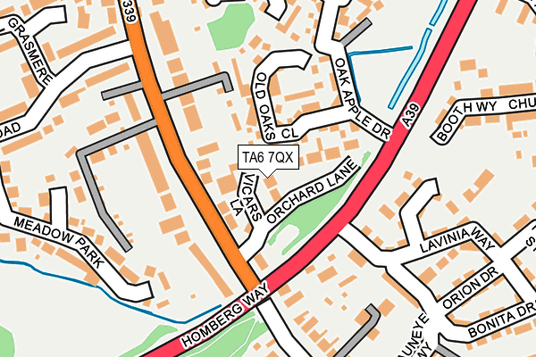 TA6 7QX map - OS OpenMap – Local (Ordnance Survey)