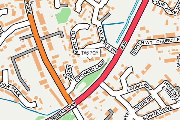 TA6 7QY map - OS OpenMap – Local (Ordnance Survey)