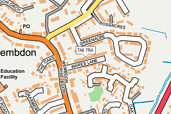 TA6 7RA map - OS OpenMap – Local (Ordnance Survey)