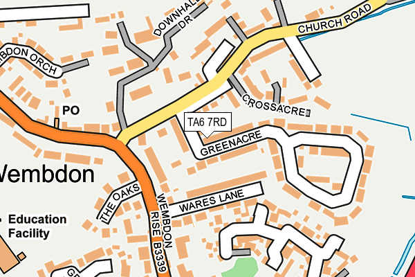 TA6 7RD map - OS OpenMap – Local (Ordnance Survey)