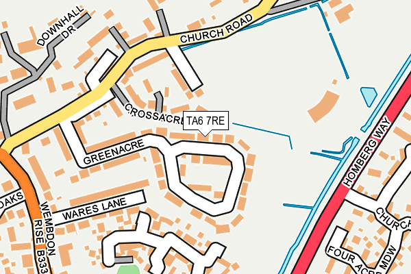 TA6 7RE map - OS OpenMap – Local (Ordnance Survey)