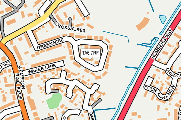 TA6 7RF map - OS OpenMap – Local (Ordnance Survey)