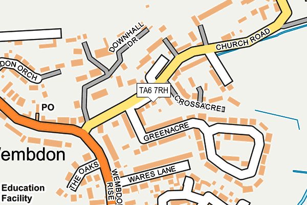 TA6 7RH map - OS OpenMap – Local (Ordnance Survey)