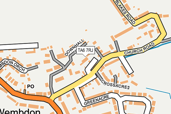 TA6 7RJ map - OS OpenMap – Local (Ordnance Survey)