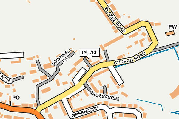 TA6 7RL map - OS OpenMap – Local (Ordnance Survey)