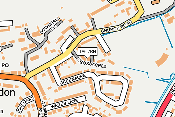 TA6 7RN map - OS OpenMap – Local (Ordnance Survey)