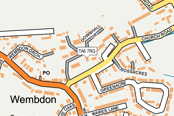 TA6 7RQ map - OS OpenMap – Local (Ordnance Survey)