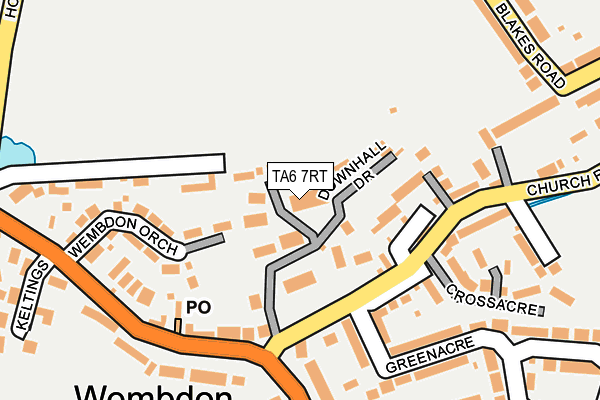 TA6 7RT map - OS OpenMap – Local (Ordnance Survey)