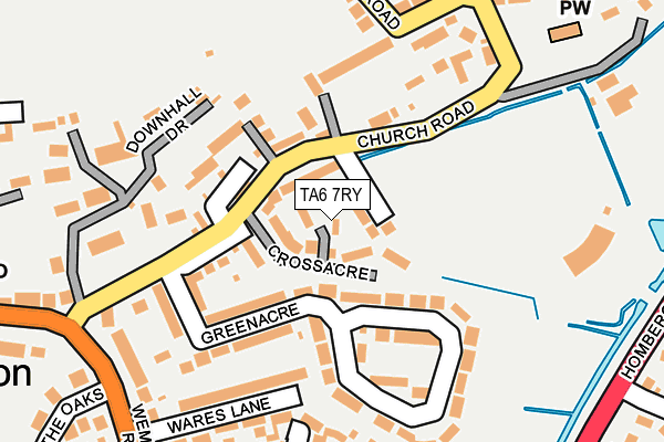 TA6 7RY map - OS OpenMap – Local (Ordnance Survey)