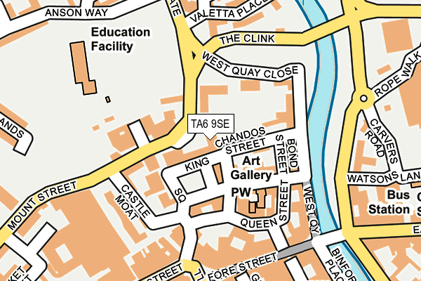 TA6 9SE map - OS OpenMap – Local (Ordnance Survey)