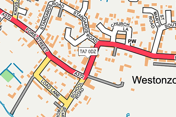 TA7 0DZ map - OS OpenMap – Local (Ordnance Survey)