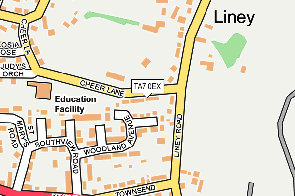 TA7 0EX map - OS OpenMap – Local (Ordnance Survey)