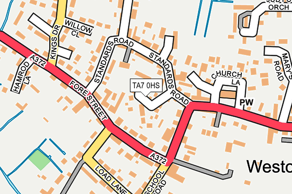 TA7 0HS map - OS OpenMap – Local (Ordnance Survey)
