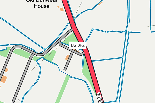 TA7 0HZ map - OS OpenMap – Local (Ordnance Survey)