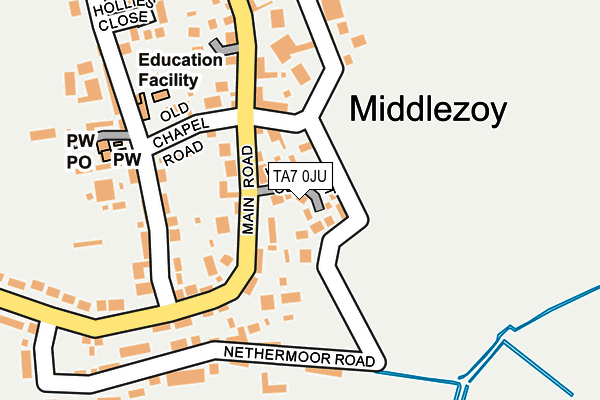 TA7 0JU map - OS OpenMap – Local (Ordnance Survey)