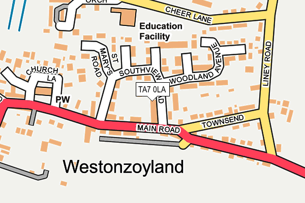 TA7 0LA map - OS OpenMap – Local (Ordnance Survey)