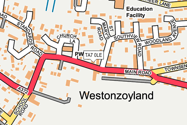 TA7 0LE map - OS OpenMap – Local (Ordnance Survey)