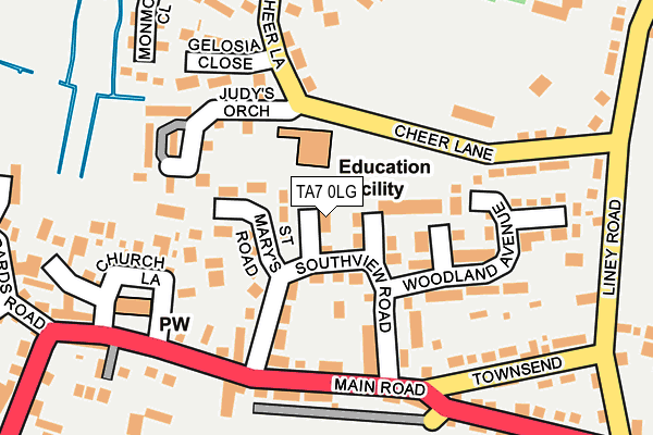 TA7 0LG map - OS OpenMap – Local (Ordnance Survey)