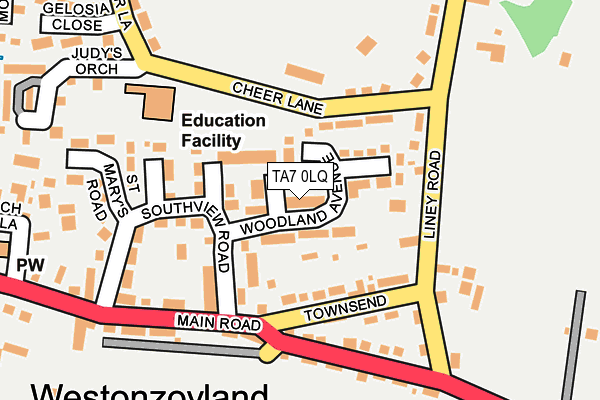 TA7 0LQ map - OS OpenMap – Local (Ordnance Survey)