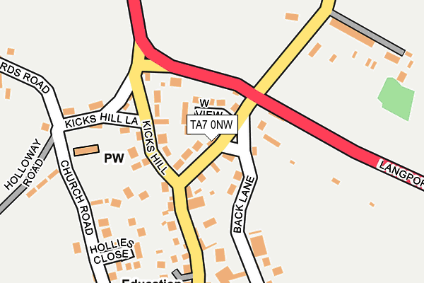 TA7 0NW map - OS OpenMap – Local (Ordnance Survey)