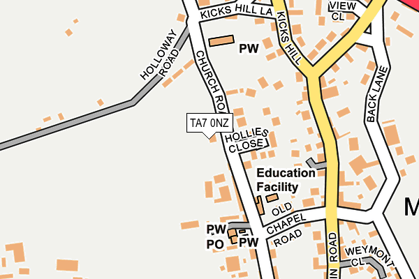 TA7 0NZ map - OS OpenMap – Local (Ordnance Survey)