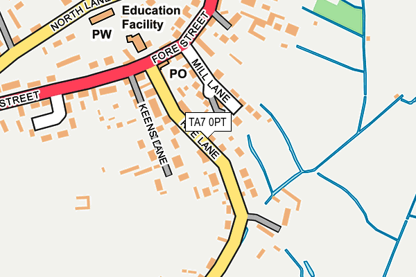 TA7 0PT map - OS OpenMap – Local (Ordnance Survey)