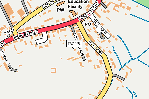 TA7 0PU map - OS OpenMap – Local (Ordnance Survey)