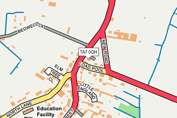 TA7 0QH map - OS OpenMap – Local (Ordnance Survey)