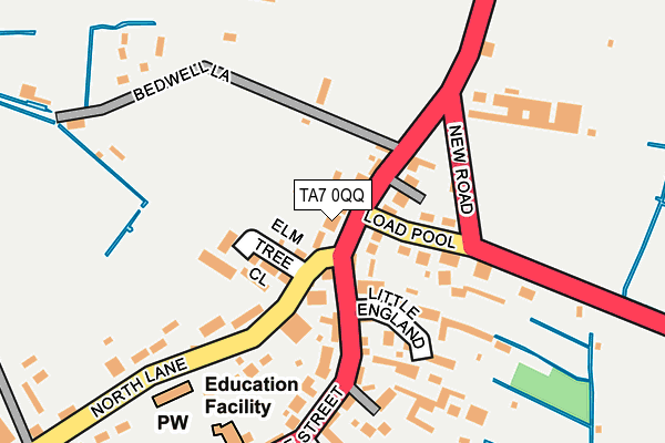 TA7 0QQ map - OS OpenMap – Local (Ordnance Survey)