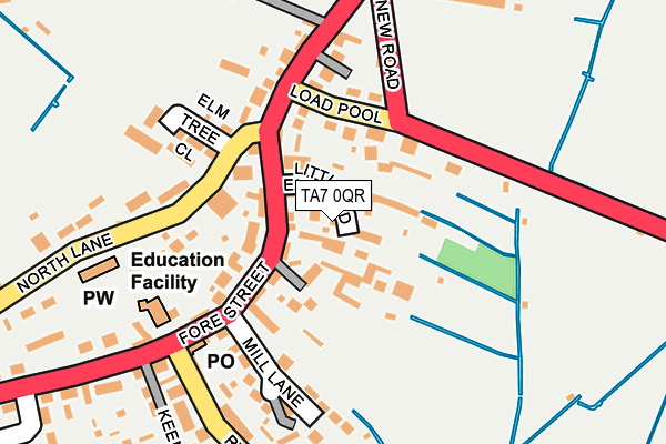TA7 0QR map - OS OpenMap – Local (Ordnance Survey)