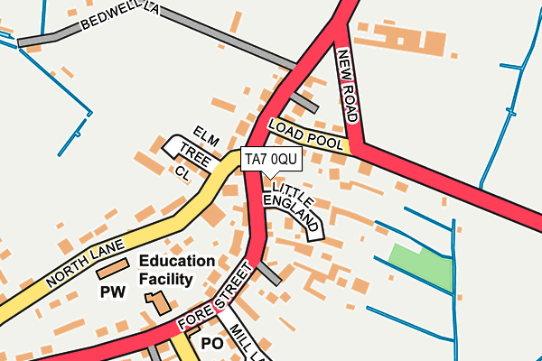 TA7 0QU map - OS OpenMap – Local (Ordnance Survey)