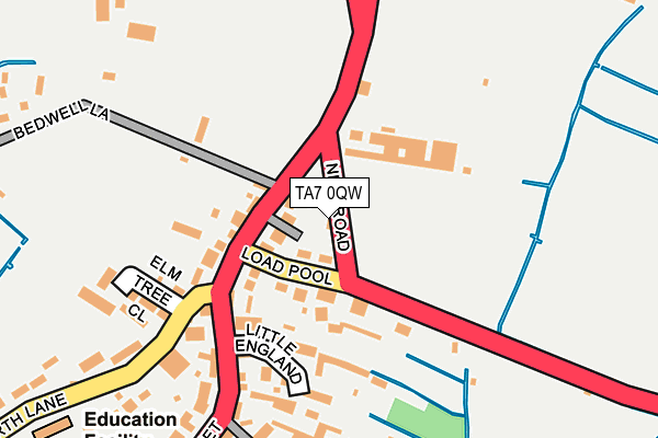 TA7 0QW map - OS OpenMap – Local (Ordnance Survey)