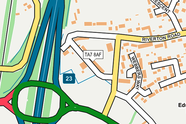 TA7 8AF map - OS OpenMap – Local (Ordnance Survey)