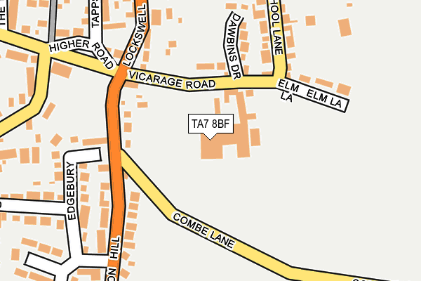 TA7 8BF map - OS OpenMap – Local (Ordnance Survey)