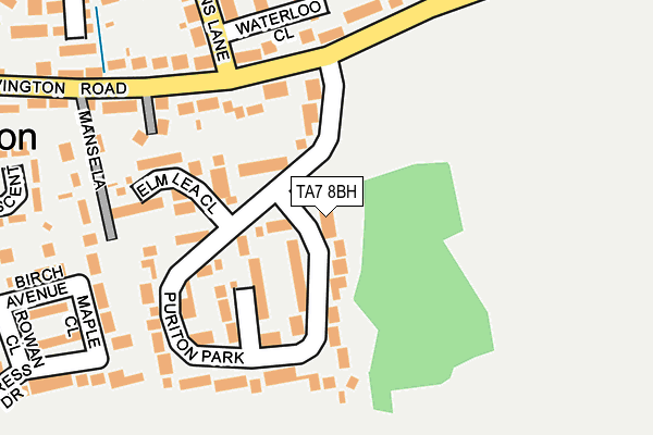 TA7 8BH map - OS OpenMap – Local (Ordnance Survey)